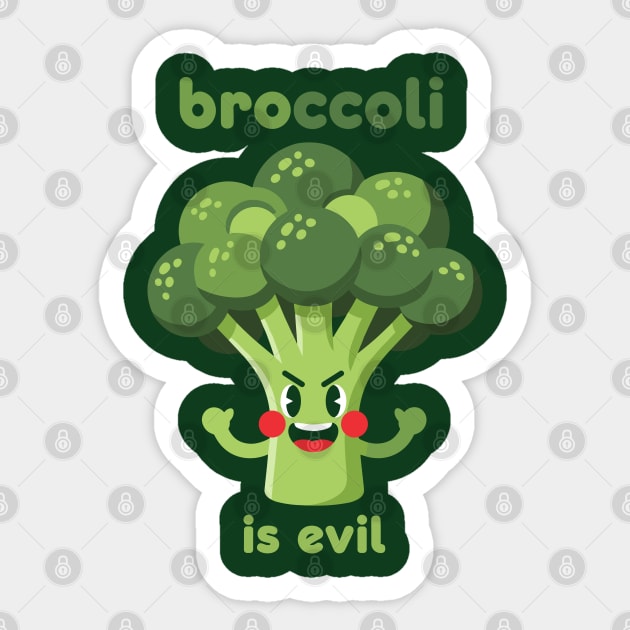Broccoli is Evil Sticker by enrynz